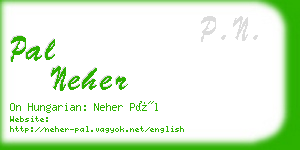 pal neher business card